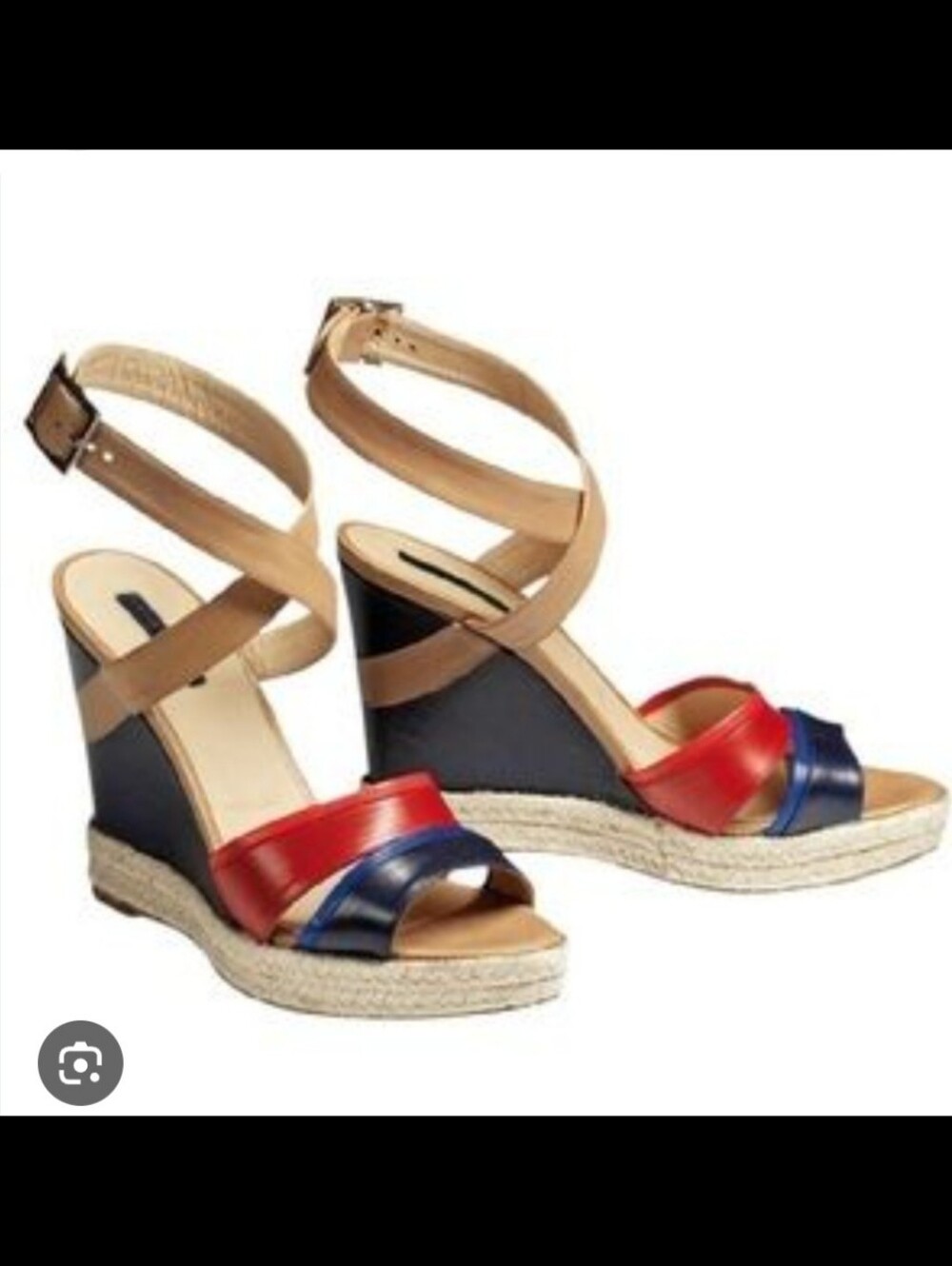 Longchamp Finca Louisa Espadrille Wedge Sandals